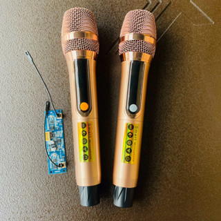 MICRO LOA KÉO THÂN KIM LOẠI MICRO UHF CỦ K8 VÀNG XỊN SÒ GIÁ RẺ , MICRO SÓNG UHF SÉT TẦN SỐ