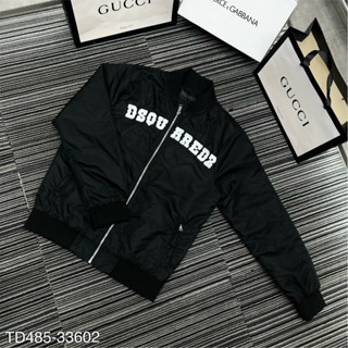  Áo Khoác Gió Nam DSQ Thêu Chữ Đơn giản - Áo Bomber Khoác Nam DSQ 2 Lớp Siêu Đẹp 