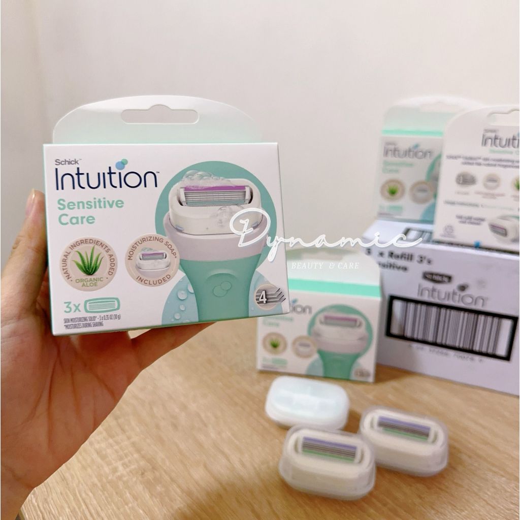 Đầu lưỡi rời thay thế cho dao cạo nữ có đầu bơ Schick intuition island berry/ sensitive care refill