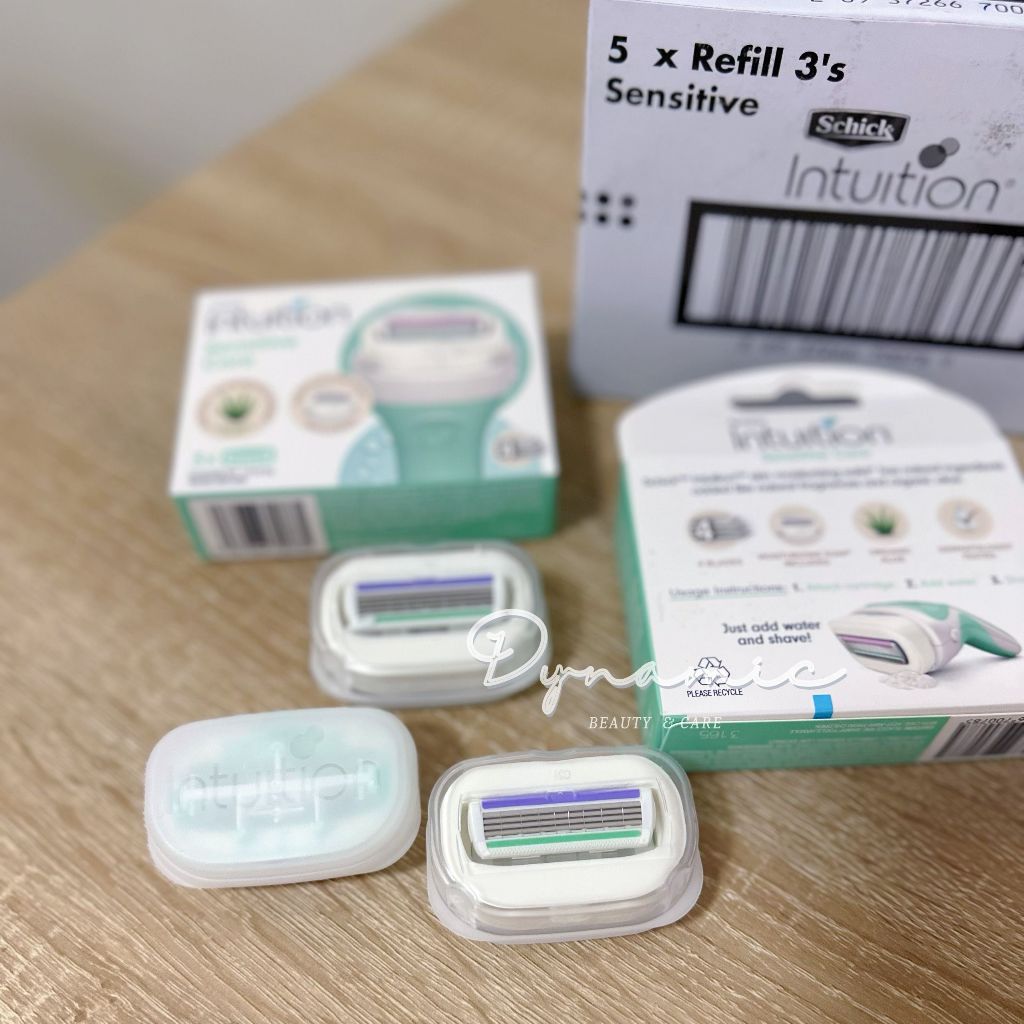 Đầu lưỡi rời thay thế cho dao cạo nữ có đầu bơ Schick intuition island berry/ sensitive care refill