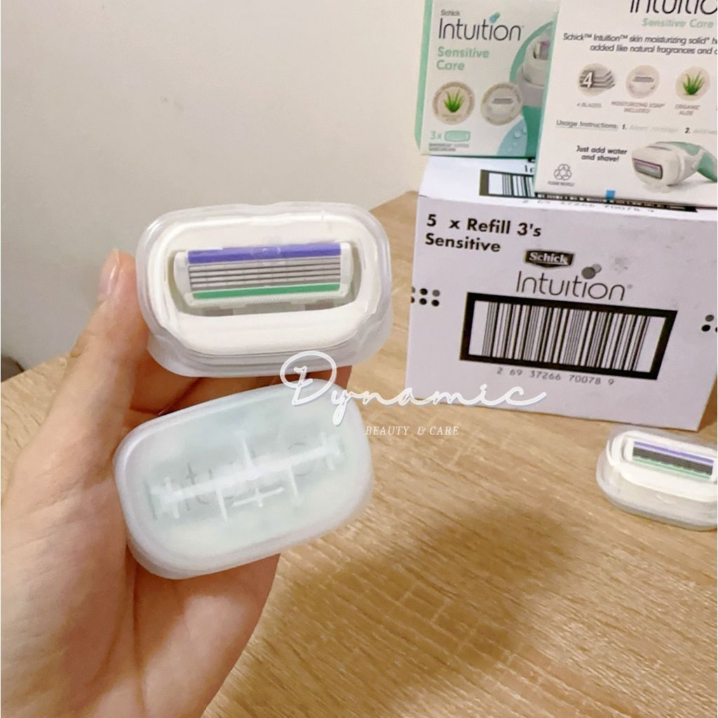 Đầu lưỡi rời thay thế cho dao cạo nữ có đầu bơ Schick intuition island berry/ sensitive care refill