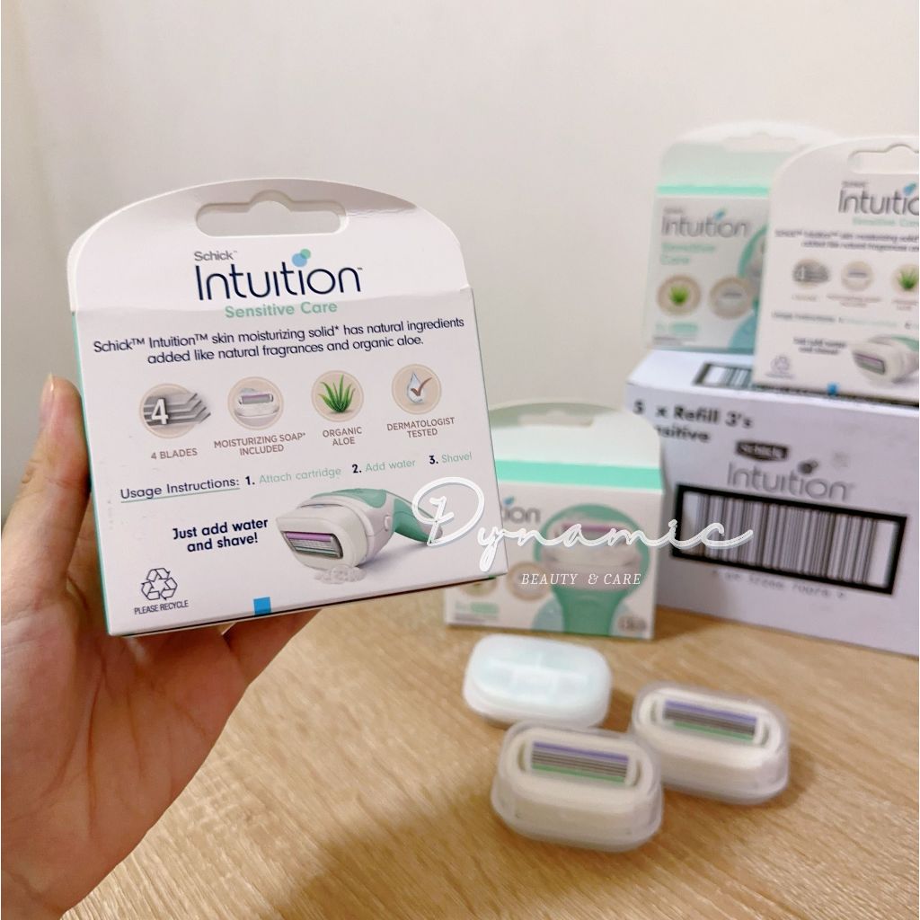 Đầu lưỡi rời thay thế cho dao cạo nữ có đầu bơ Schick intuition island berry/ sensitive care refill