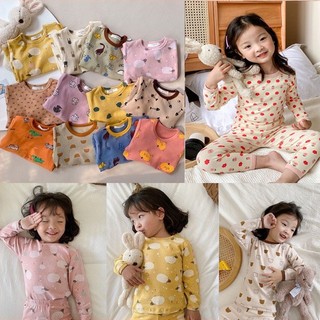 Bộ đồ ngủ thu đông dài tay cho bé trai/bé gái DMINT- Quần áo trẻ em thu đông hãng Ambb Kids