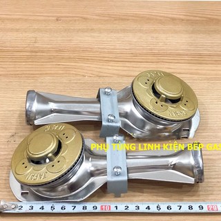 Combo 2 Điếu bếp gas, đầu đốt, sen chia lửa bằng nhôm, bếp gas Fujishi, internation...