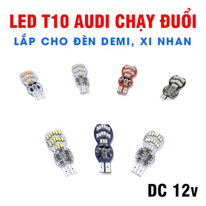 Đèn xi nhan led T10 chạy audi chạy đuổi cực đẹp