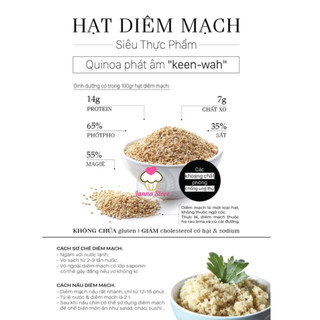 【NHẬP KHẨU CHÍNH NGẠCH】Hạt Diêm Mạch Trắng White Quinoa Absolute Organic 1KG –Úc, Eat Clean, Healthy