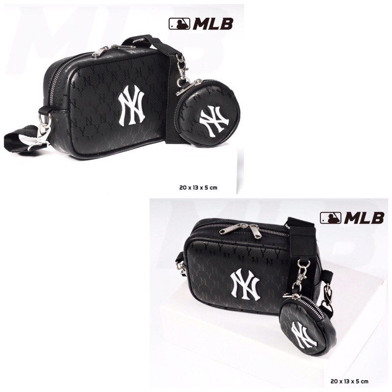 Túi đeo chéo MLB MONO LEATHER nam nữ unisex Logo thêu kèm túi nhỏ chất da si cao cấp dây đeo lớn chắc chắn BÁNH MÌ STORE