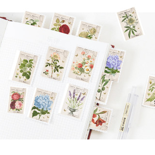 Set 16 Sticker Tem Thư Dán Planner, Trang Trí Sổ, Giấy Decal Handmade Cắt Sẵn