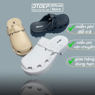 3TDEP - dép xuồng nữ đế bánh mì, thời trang chiến binh hottrend 2023, chuẩn size