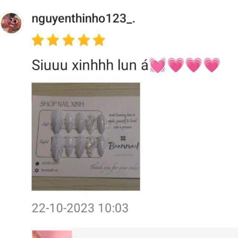 Nail thiết kế thủ công vẽ vỏ sò, tráng gương , mắt mèo nhà BEAN - B761