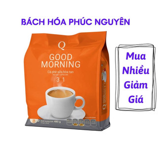 Cà phê sữa hòa tan trần quang good morning bịch 460g - 24 gói x 20g