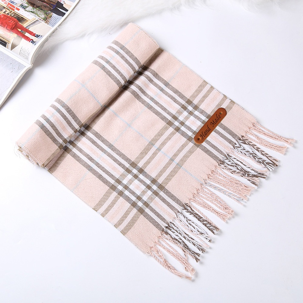 Tag da Handmade trang trí khăn quàng cổ, mũ len, túi ví