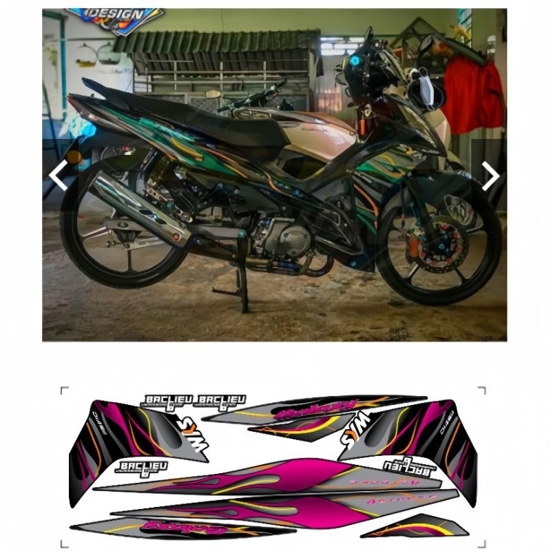 Tem rời SYM GALAXY 50cc - Chất Liệu PPF Cao cấp - 3 Lớp, Chống Nước, Chống Phai Màu.