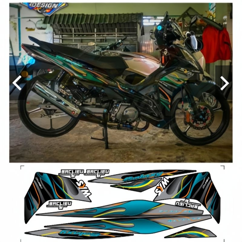 Tem rời SYM GALAXY 50cc - Chất Liệu PPF Cao cấp - 3 Lớp, Chống Nước, Chống Phai Màu.