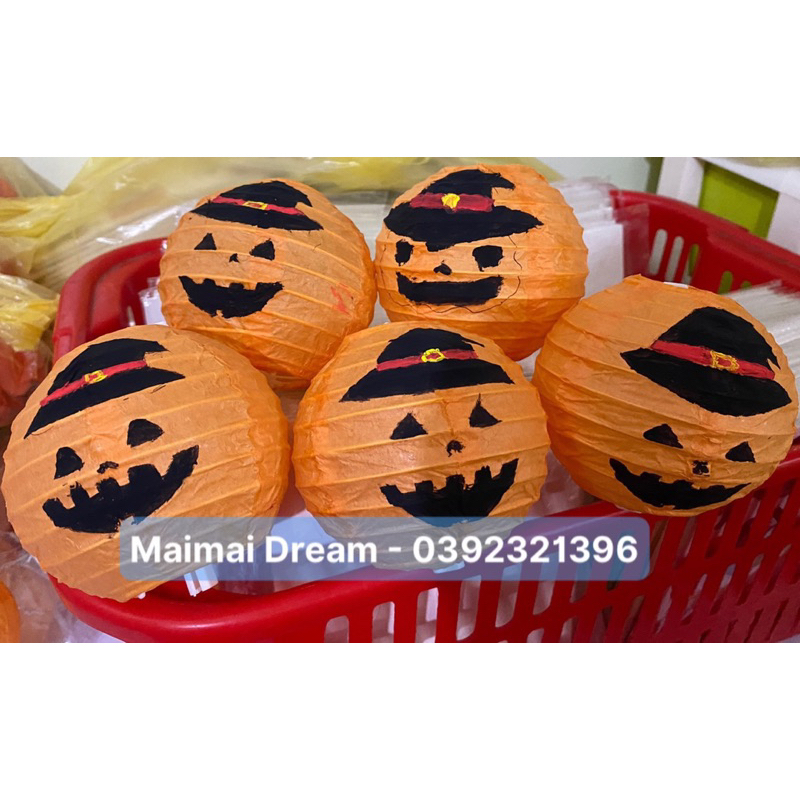 Đèn lồng giấy lụa tròn trang trí lễ Tết