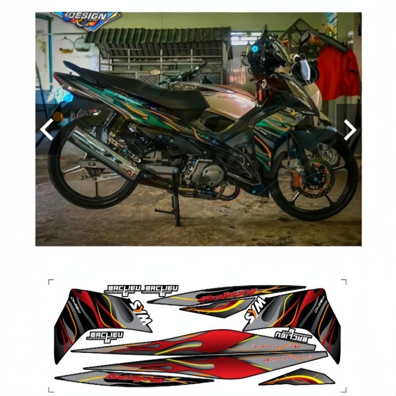 Tem rời SYM GALAXY 50cc - Chất Liệu PPF Cao cấp - 3 Lớp, Chống Nước, Chống Phai Màu.