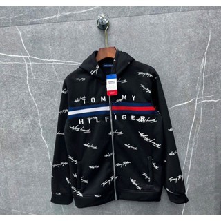 Áo Khoác Nỉ Hoodie Zip Tommy Chữ Kí Phong Cách Trẻ Trung Siêu Hot 2023-Phong Cách Cháy Phố