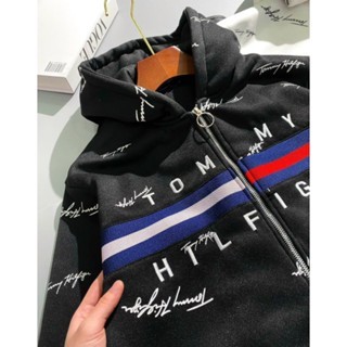 Áo Khoác Nỉ Hoodie Zip Tommy Chữ Kí Phong Cách Trẻ Trung Siêu Hot 2023-Phong Cách Cháy Phố