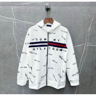 Áo Khoác Nỉ Hoodie Zip Tommy Chữ Kí Phong Cách Trẻ Trung Siêu Hot 2023-Phong Cách Cháy Phố