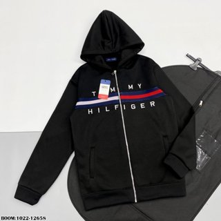 🔥Hot🔥Áo hoodie Tommy thêu vạch thân hot trend Nam Nữ Siêu Hot 2023