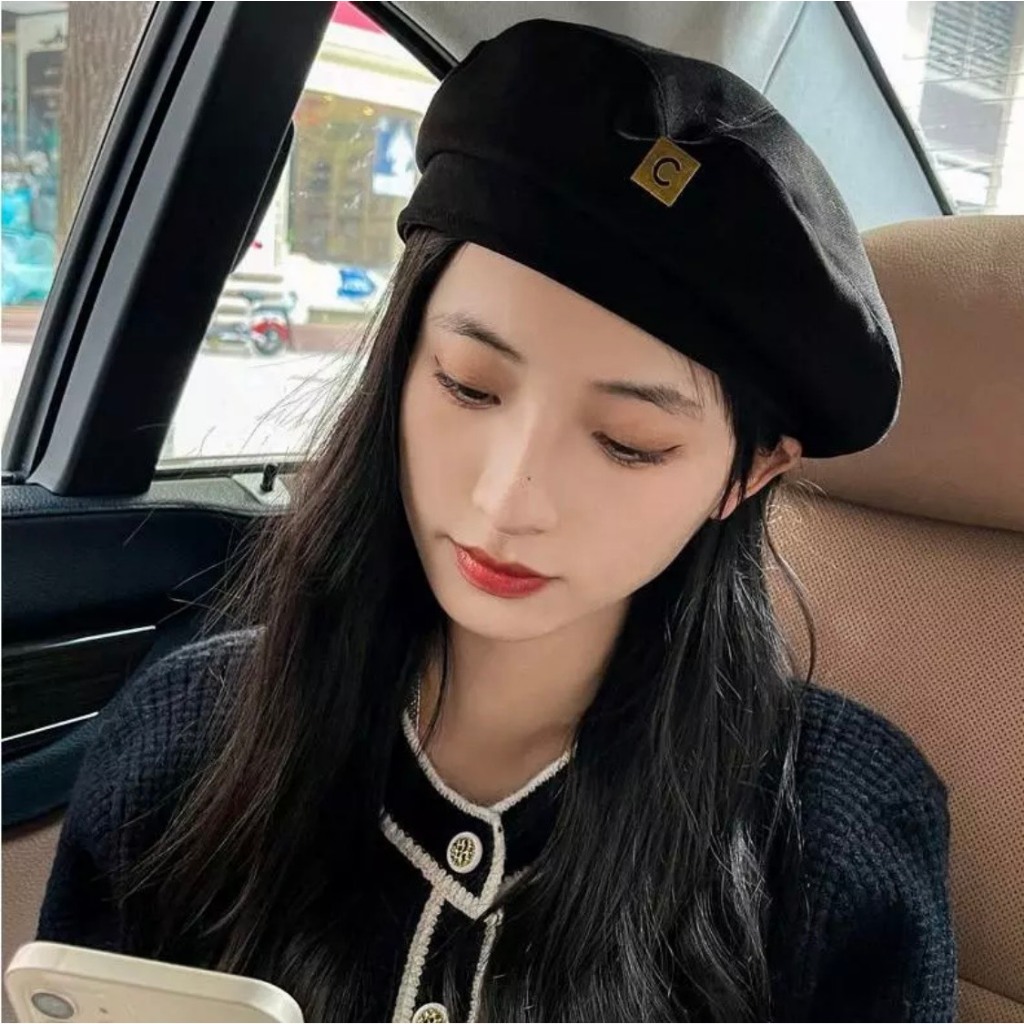 Mũ nồi thời trang, nón beret nữ thu đông phong cách retro hàn quốc