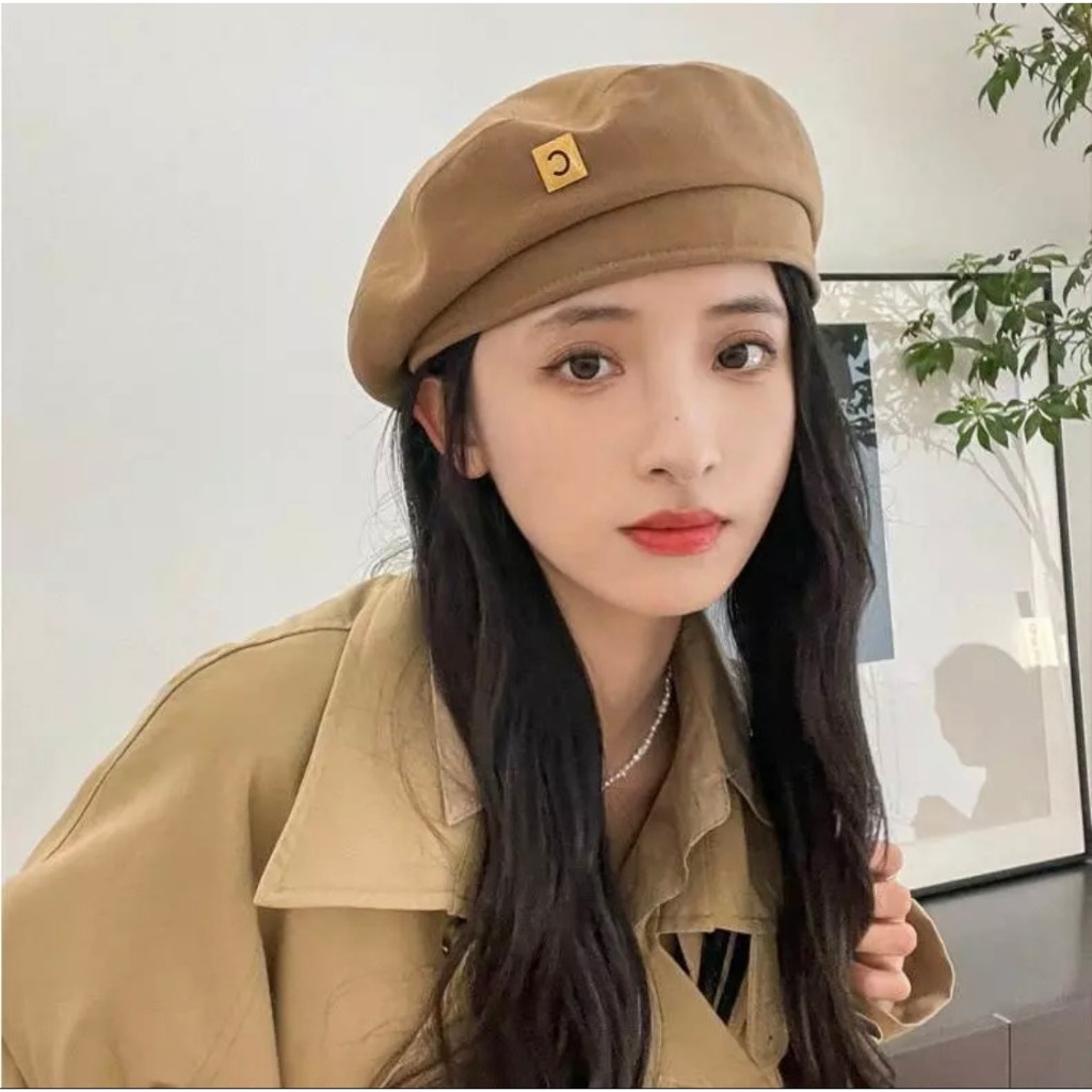Mũ nồi thời trang, nón beret nữ thu đông phong cách retro hàn quốc