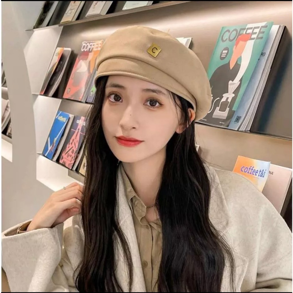 Mũ nồi thời trang, nón beret nữ thu đông phong cách retro hàn quốc