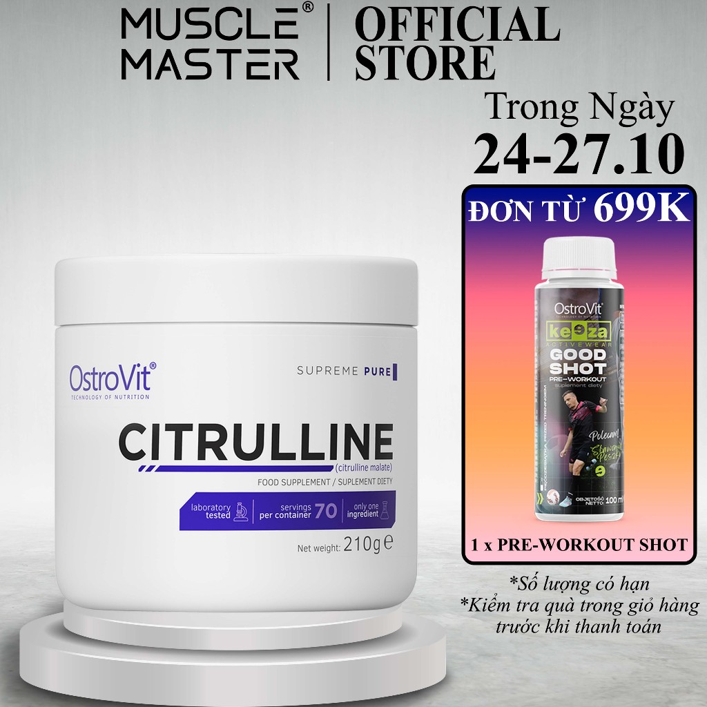 Thực Phẩm Bổ Sung Ostrovit Citrulline Malate 210g