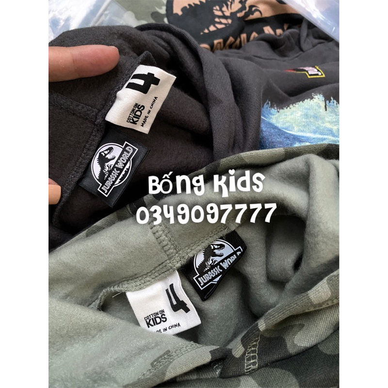 Áo Nỉ Hoodie Bé Trai Khủng Long CottonOn