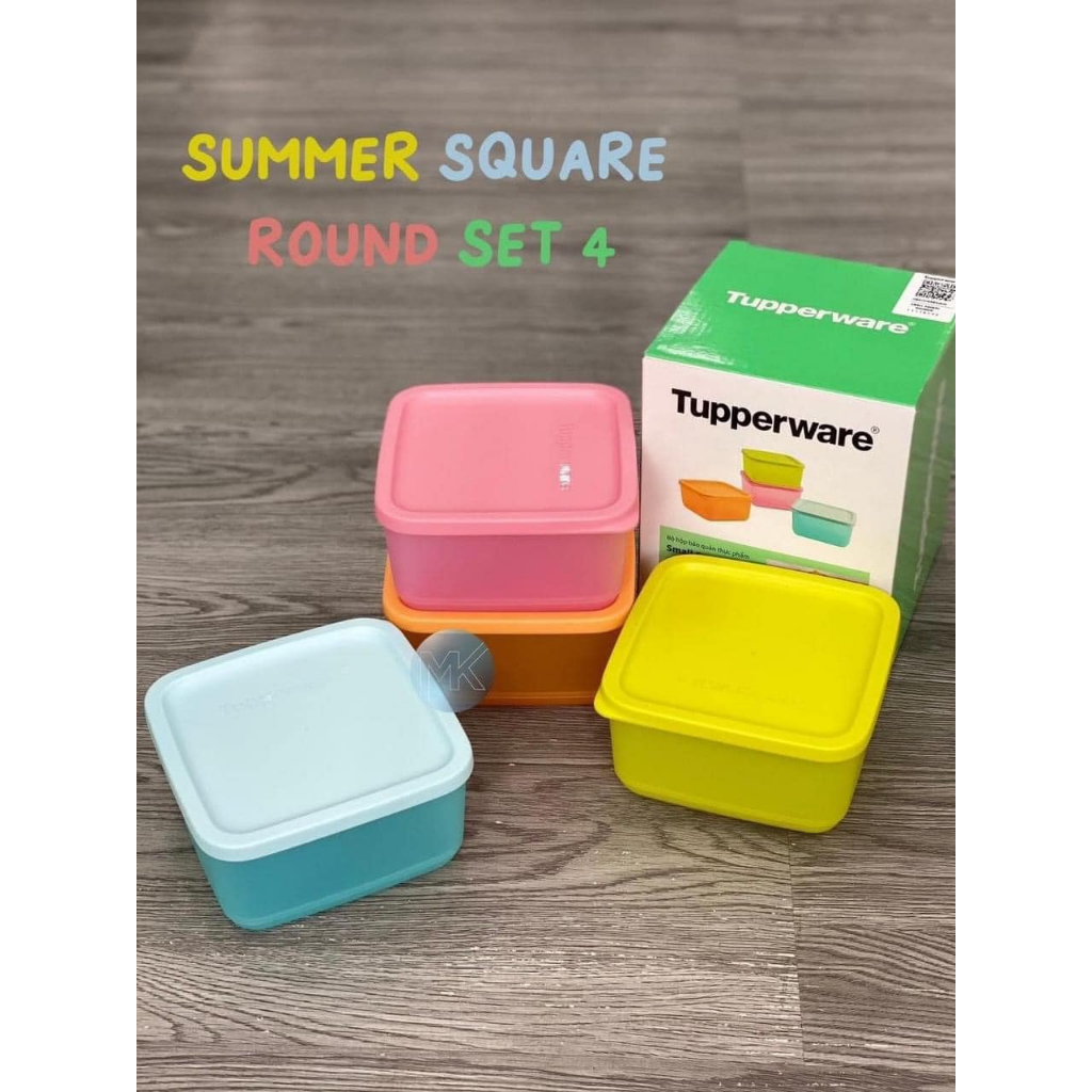 Bộ Hộp Bảo Quản Thực Phẩm Tupperware Small Square Round 650ml