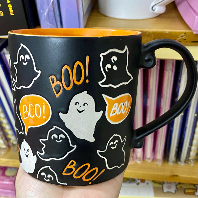 Ly cốc cafe hoa văn hoạt hình Halloween dễ thương