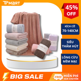 Khăn tắm Hàn Quốc 70-140cm cao cấp, Khăn tắm lông cừu mềm mịn