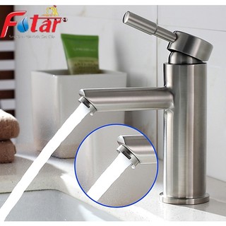 Vòi Rửa Mặt Lavabo Nóng Lạnh INOX 304 N3011 Fotar và 2 dây VÒI ĐIẾU NÓNG LẠNH