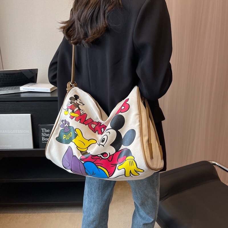 Túi xách nữ bản to Mickey tha hồ du lịch