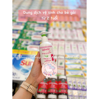 Dung dịch vệ sinh Saforelle nội địa Pháp cho bé gái từ 2 tuổi 250ml - 500ml