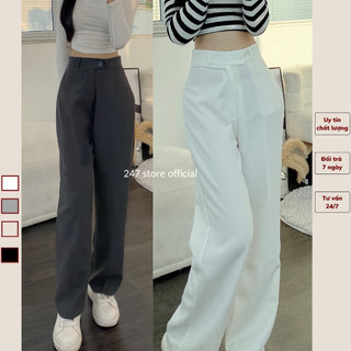  Quần tây nữ công sở 247STORE dáng suông khóa sườn dáng dài Quan09_P0K1+2 