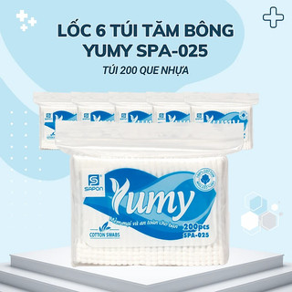 Tăm bông yumy kháng khuẩn thân nhựa 200 que spa-025