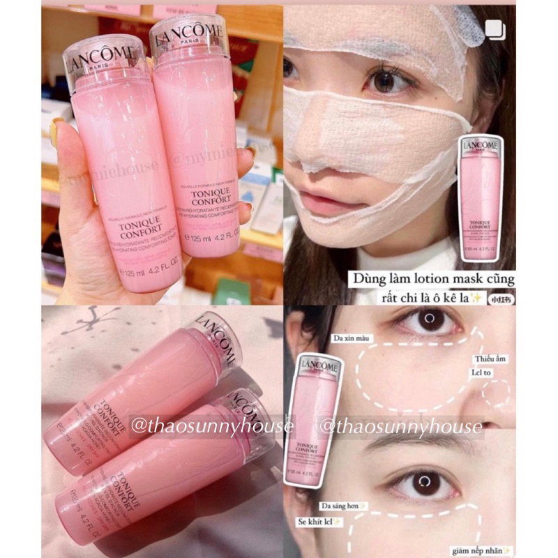 Toner Lancome hồng 125ml 𝐓𝐎𝐍𝐈𝐐𝐔𝐄 𝐂𝐎𝐍𝐅𝐎𝐑𝐓