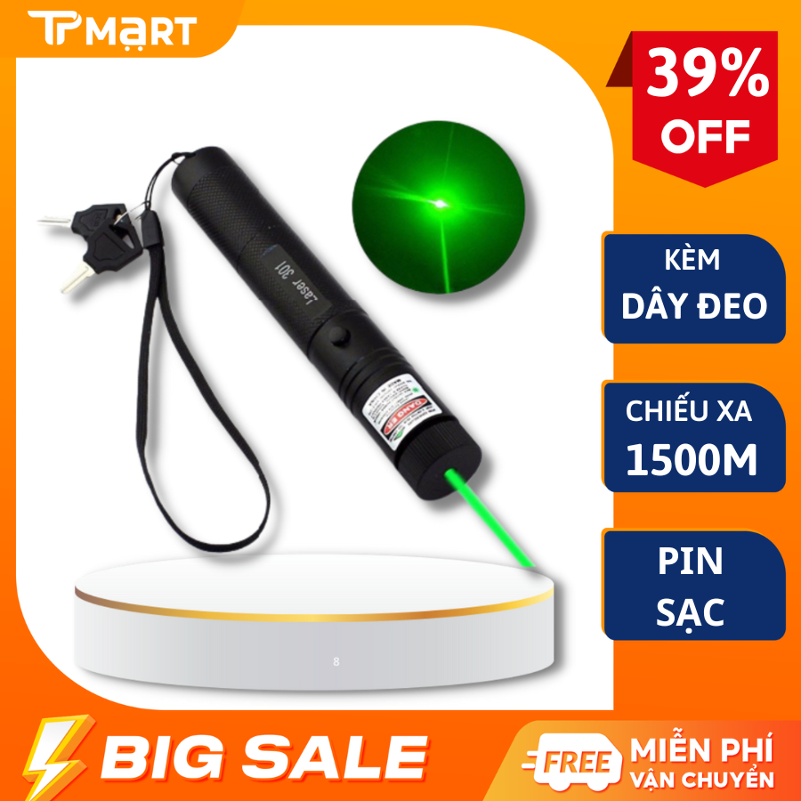 Đèn laser siêu mạnh, Đèn pin laser 303 pin sạc