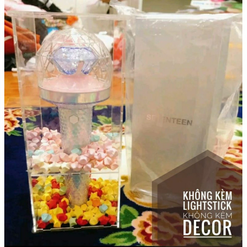 Hộp Mica trưng bày dùng cho Seventeen V1, V2, V3 - Không kèm Lightstick