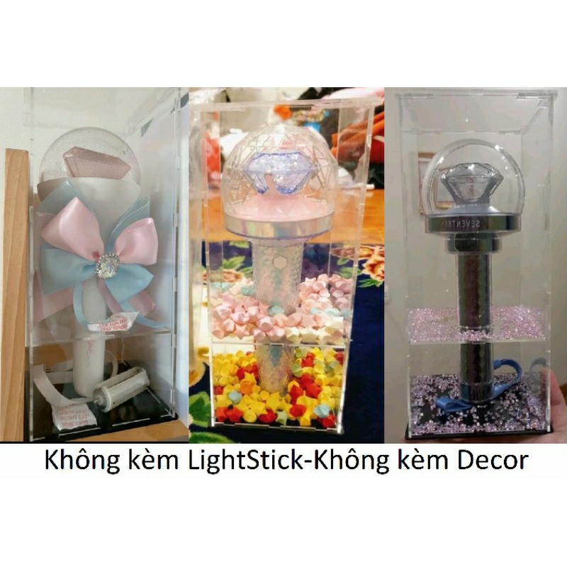 Hộp Mica trưng bày dùng cho Seventeen V1, V2, V3 - Không kèm Lightstick
