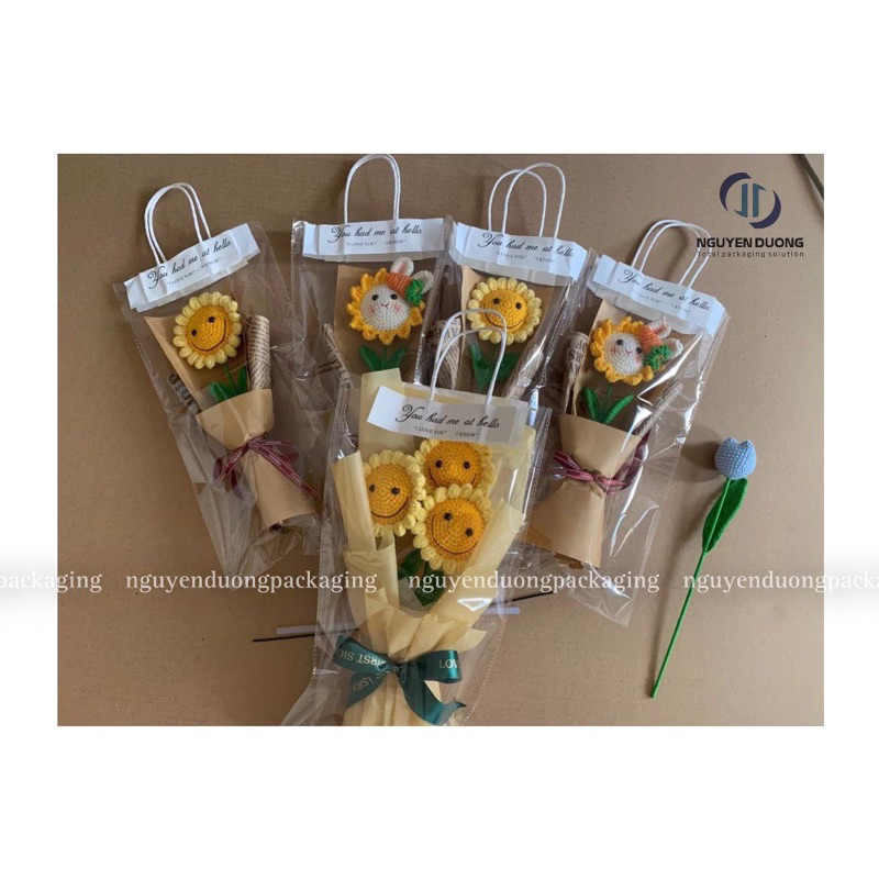 Túi Đựng Hoa tươi ,Hoa sáp trong suốt