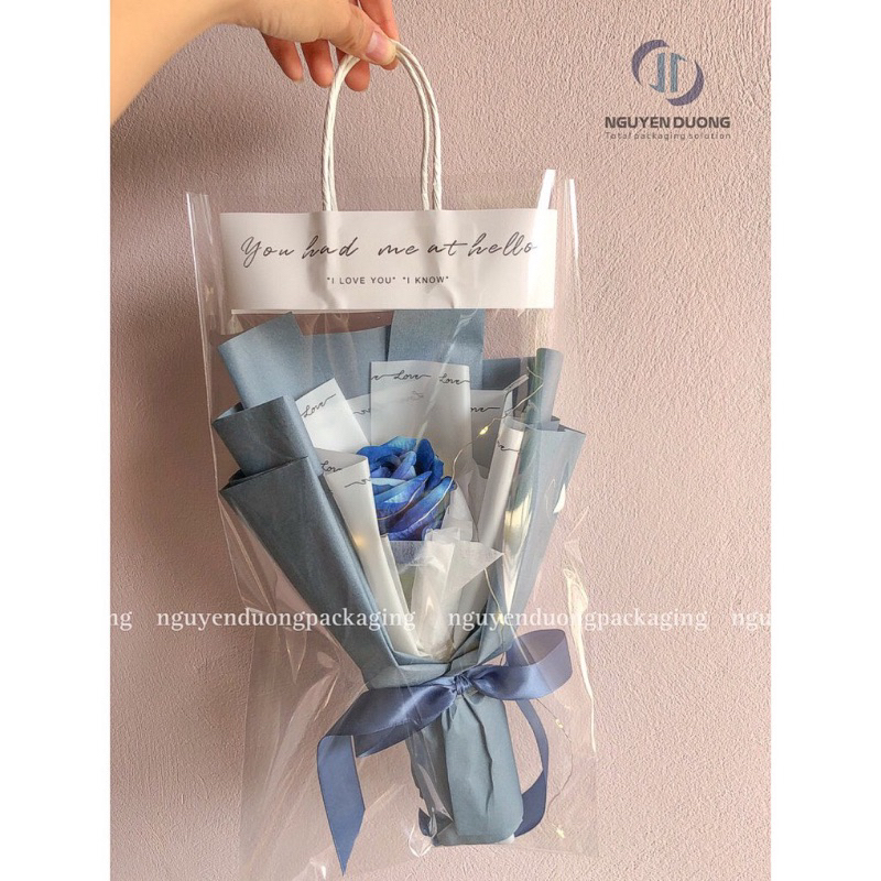 Túi Đựng Hoa tươi ,Hoa sáp trong suốt