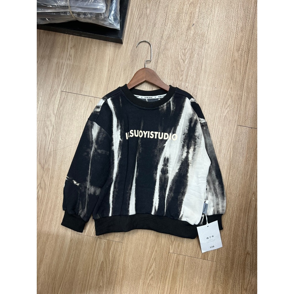 Áo nỉ đen bé trai 2322  SAN326