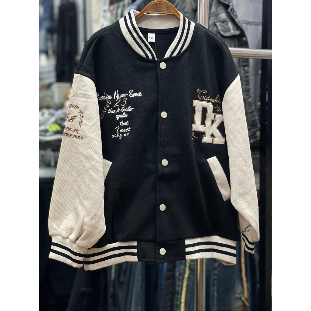 Áo khoác nỉ đen bé trai/bé gái 5005  SAG312