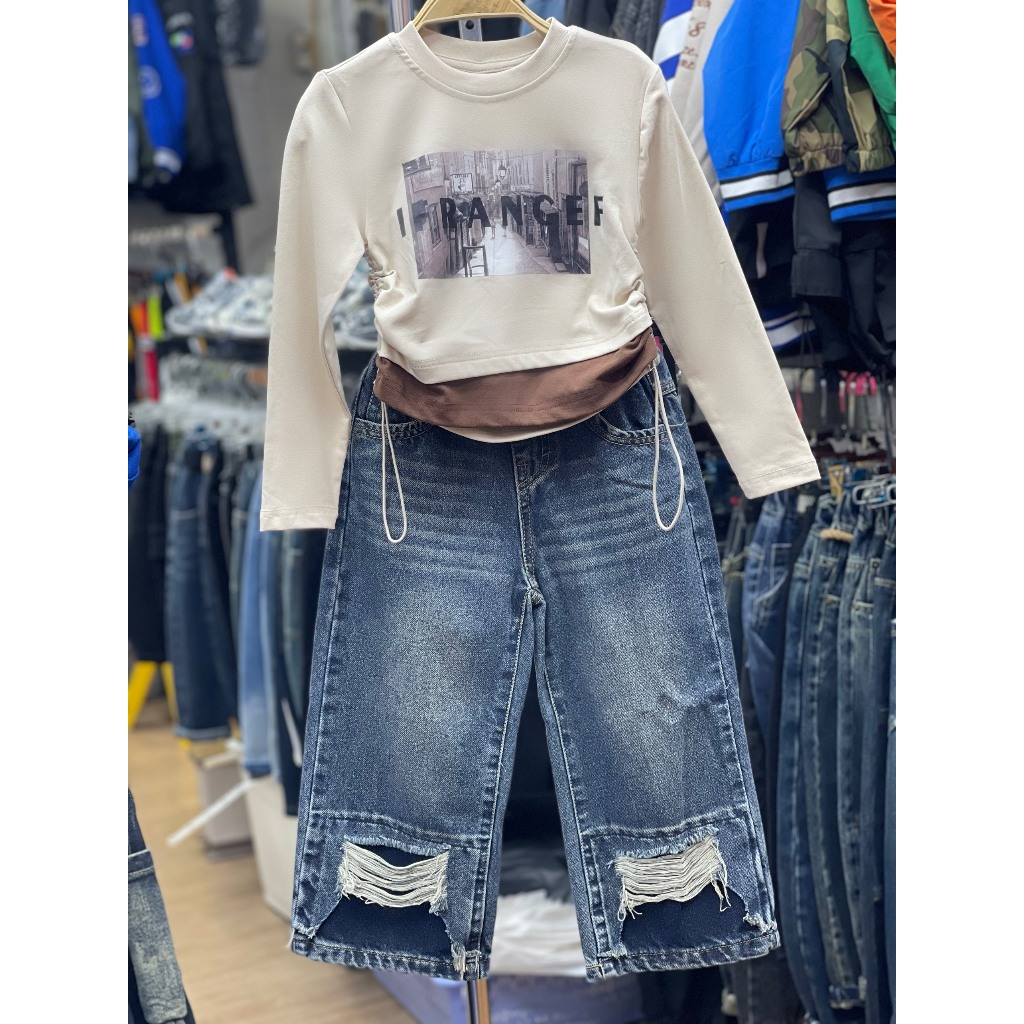 Áo thun dài be bé gái 1859  SGD342