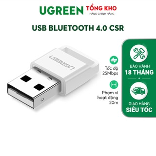 Thiết bị usb thu phát bluetooth 4.0 ugreen 30443 30524 us192 cho máy tính laptop i bảo hành 18 tháng lỗi 1 đổi 1