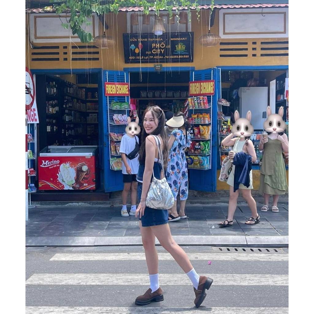 𝐁𝐥𝐚𝐮𝐞𝐁𝐥𝐮𝐦𝐞🦋  Loafer Pimtha da lộn gót 6cm