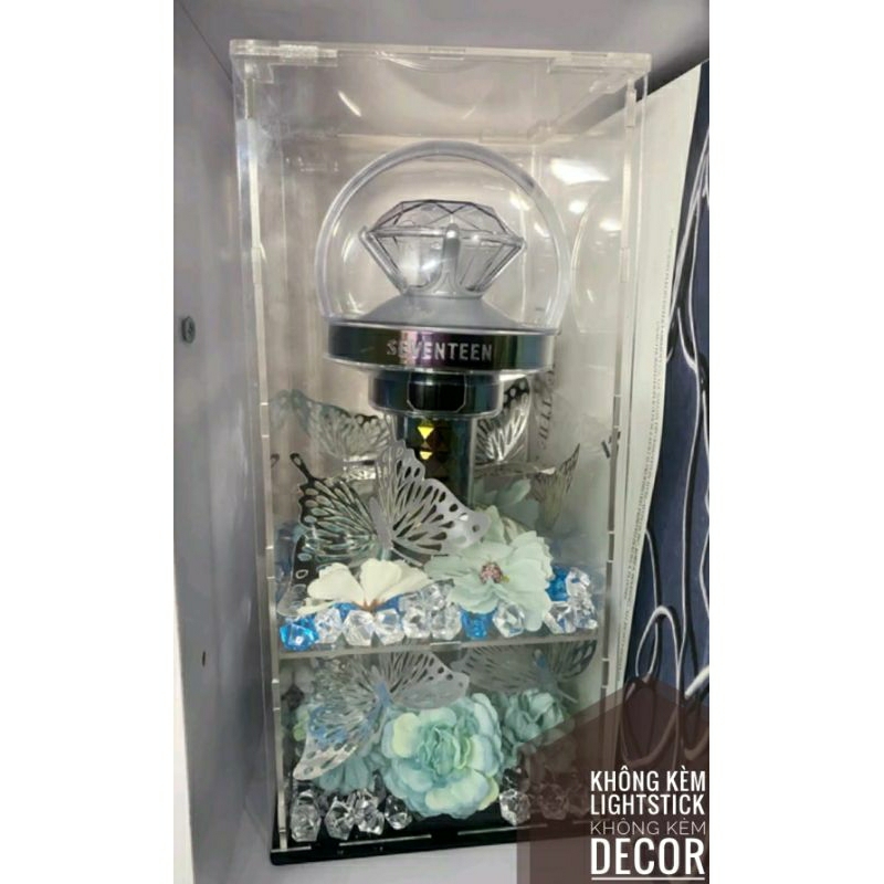 Hộp Mica trưng bày dùng cho Seventeen V1, V2, V3 - Không kèm Lightstick