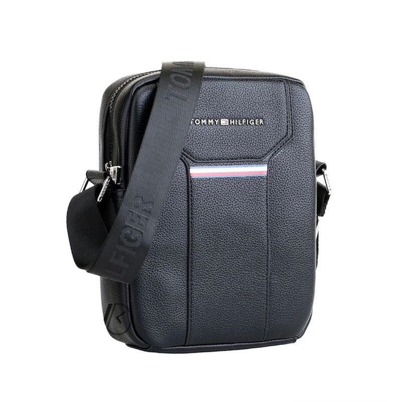 Túi đeo chéo da dáng hộp nam nữ Tommy Hilfiger, túi nam dáng đứng nhiều màu dùng đi làm đi chơi cực phong cách